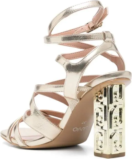 LIU JO 10mm metallic leather sandals Gold