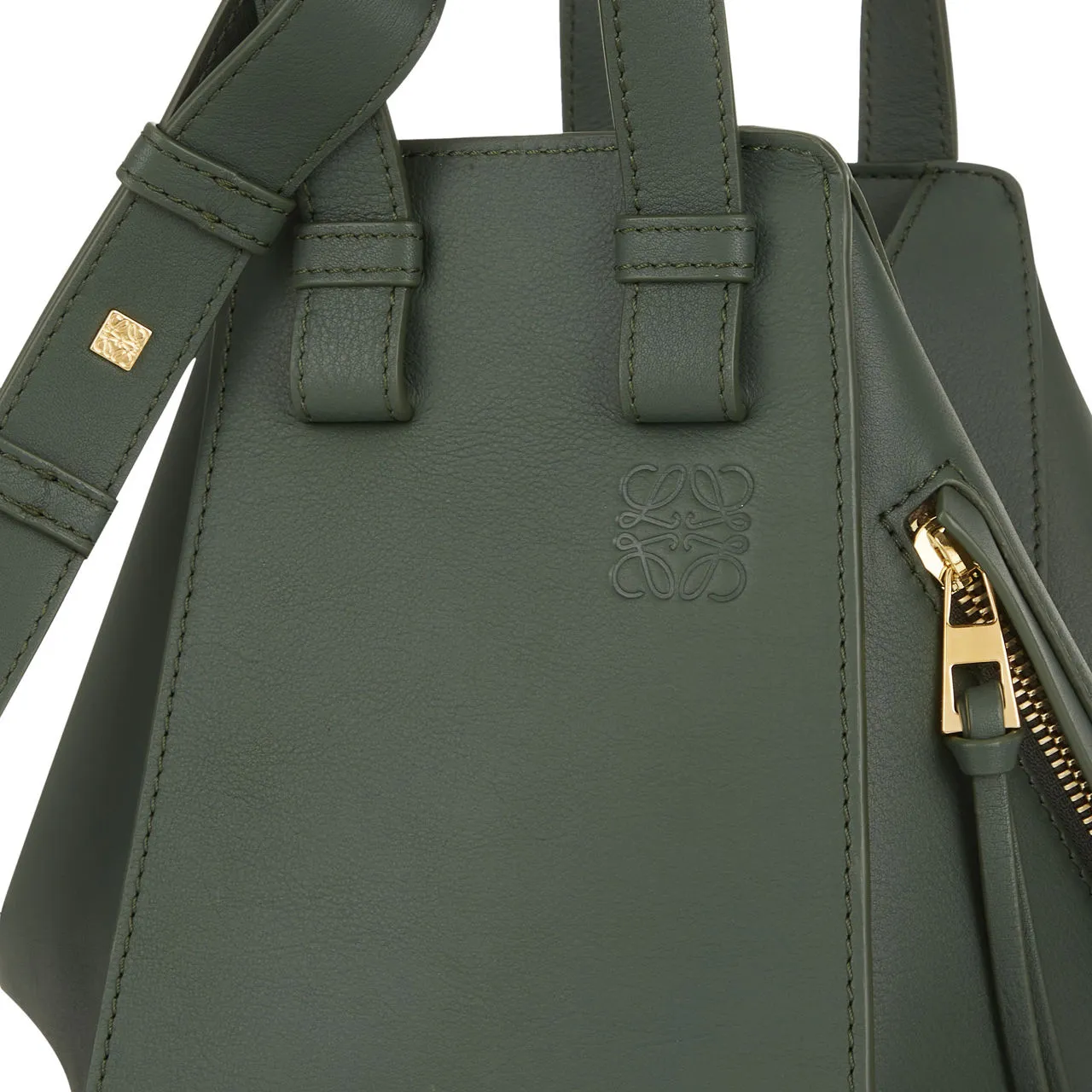 LOEWE Hammock Compact Crossbody Bag - Bottle Green