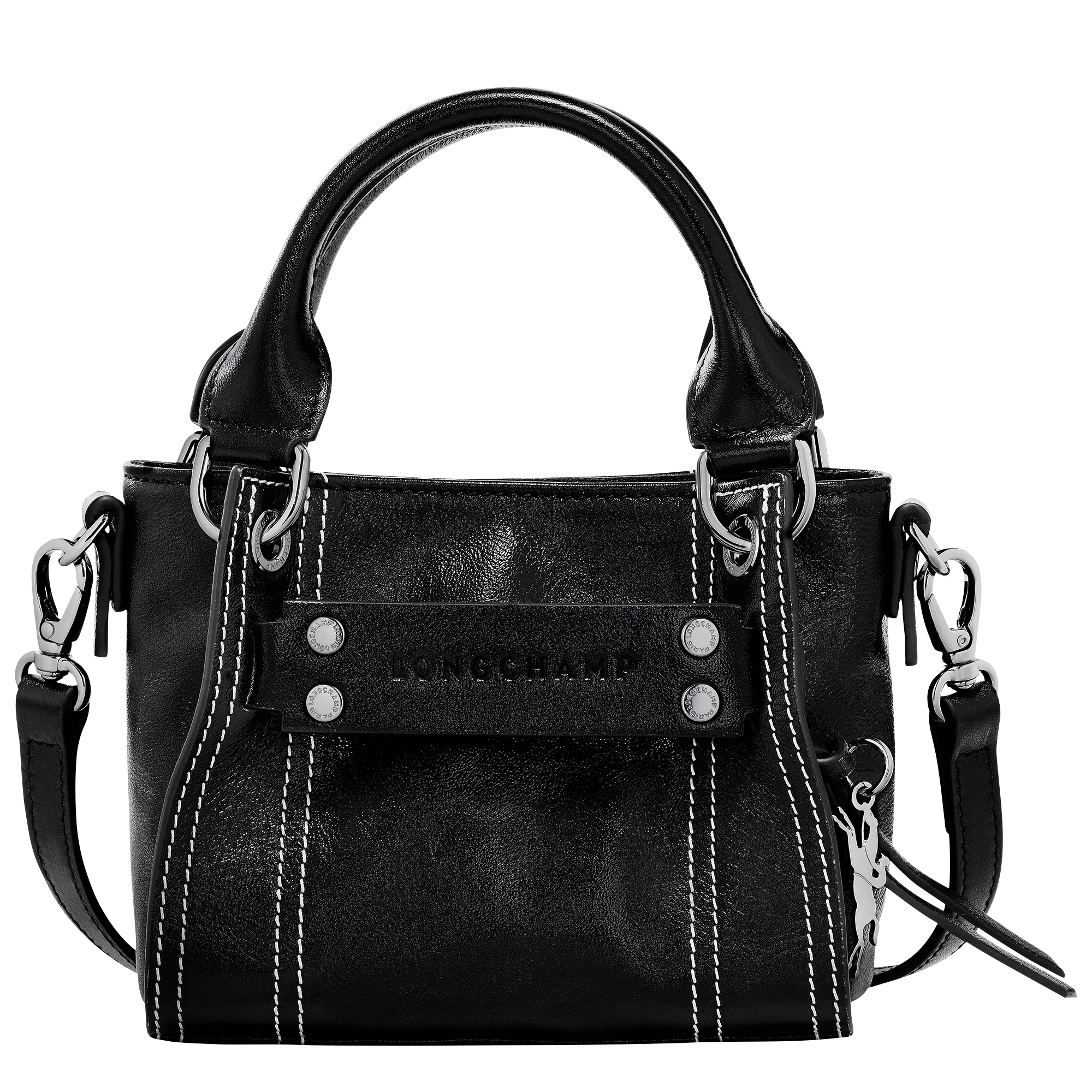 Longchamp 3D XS Handbag Black - Leather