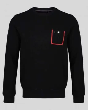 Luke 1977 DR DR Tape Pocket Crew Sweat Jet Black