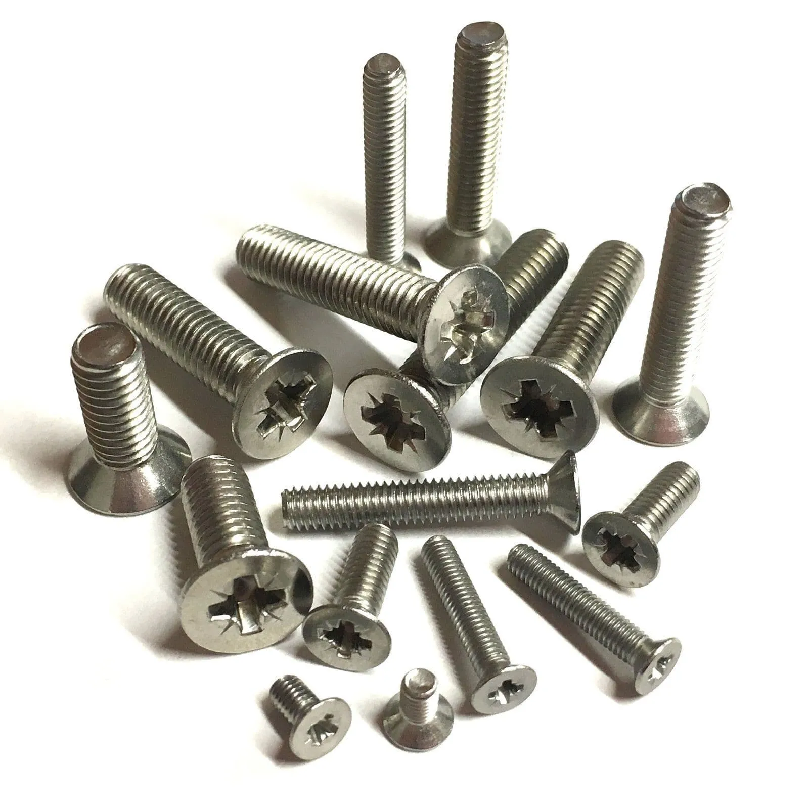 M2 x 4mm Pozi Countersunk Screws (DIN 965Z) - A4 Stainless Steel