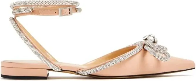 MACH & MACH Double Bow flat sandals Pink