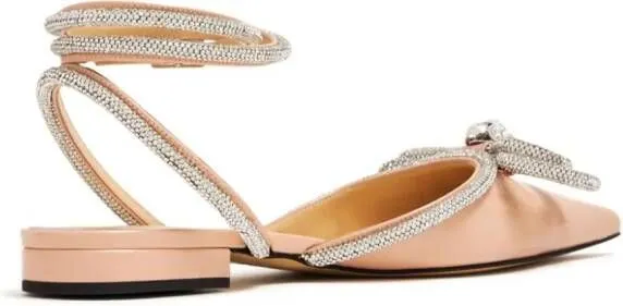 MACH & MACH Double Bow flat sandals Pink