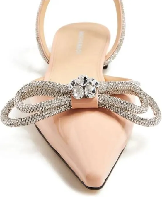 MACH & MACH Double Bow flat sandals Pink