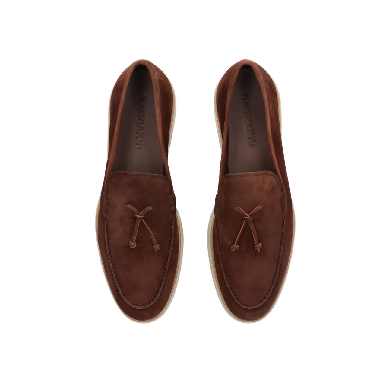 MAGNANNI Alea Tassel Suede Loafers - Brown