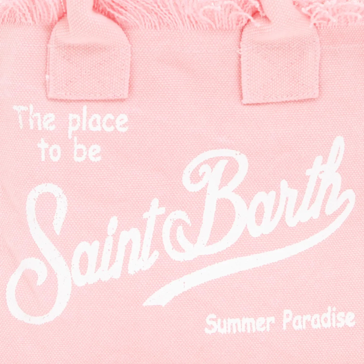 Mc2 Saint Barth Pink Mini Colette Handbag With White Logos