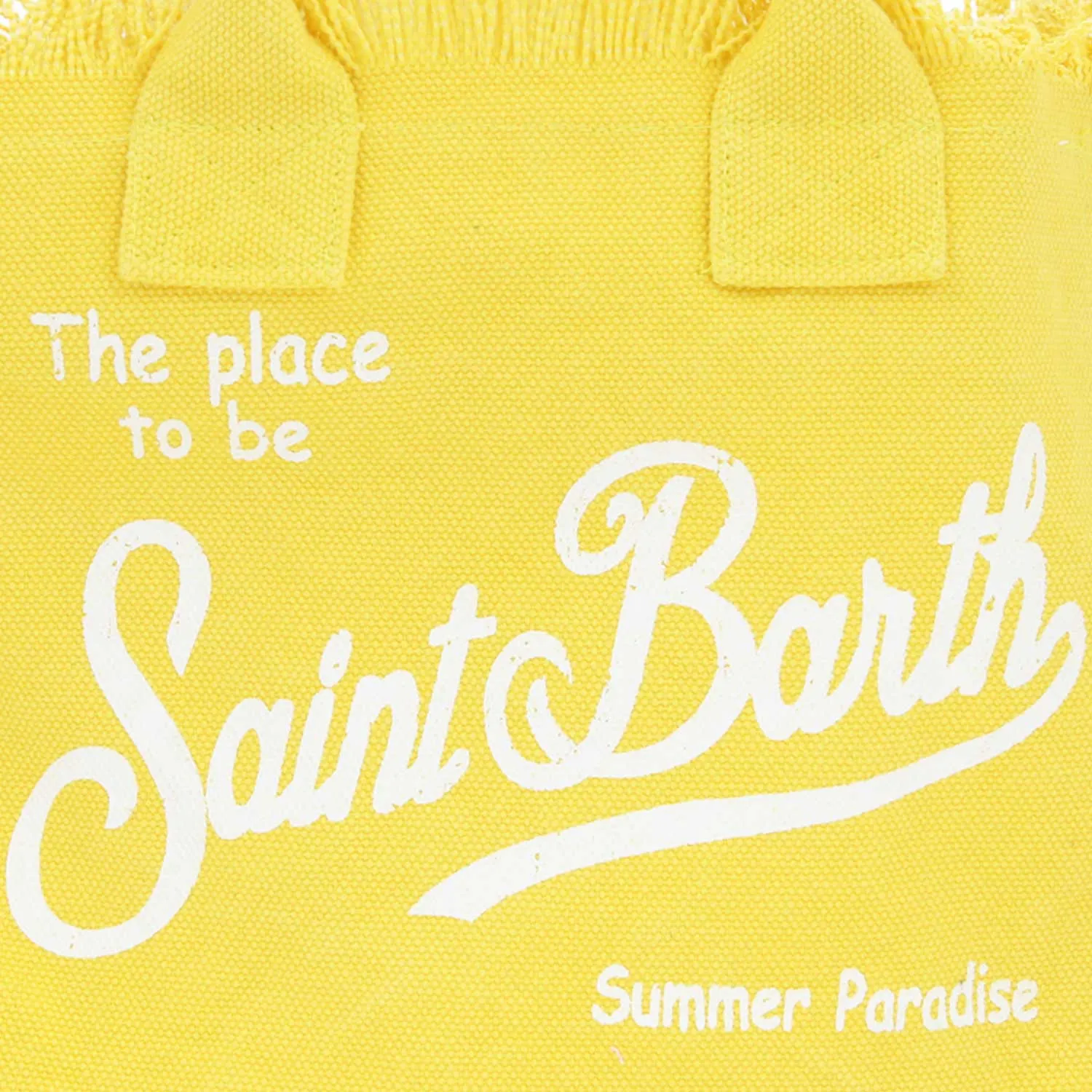 Mc2 Saint Barth Yellow Colette Handbag With White Logos