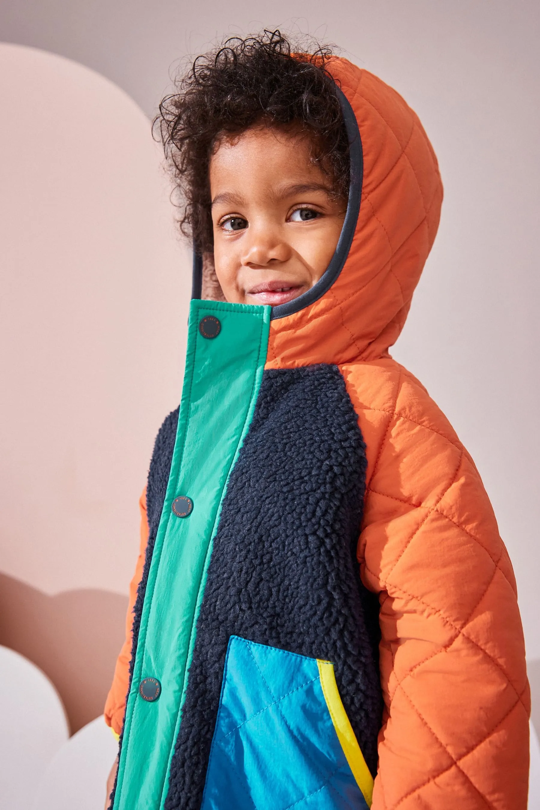 Multi Quilted Borg Coat (3mths-7yrs)