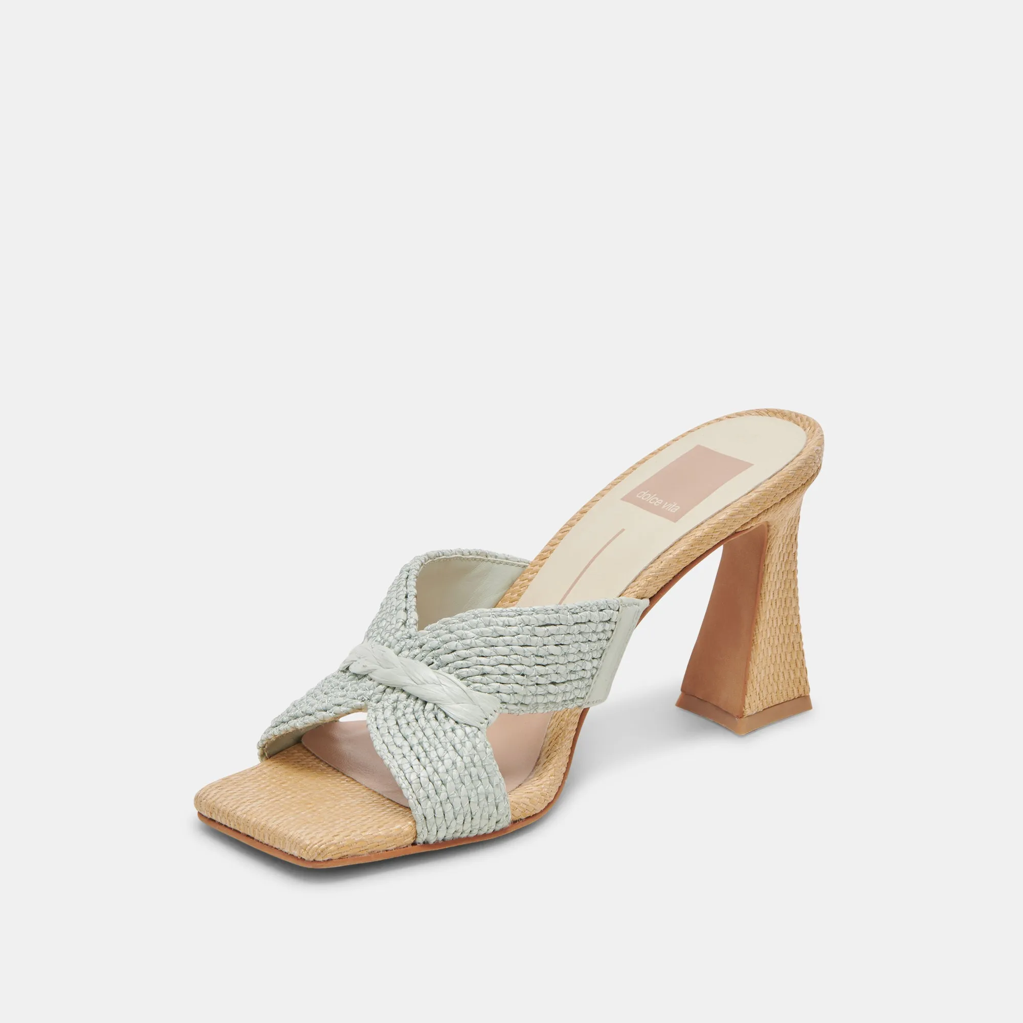 NITRO WIDE HEELS MINT RAFFIA