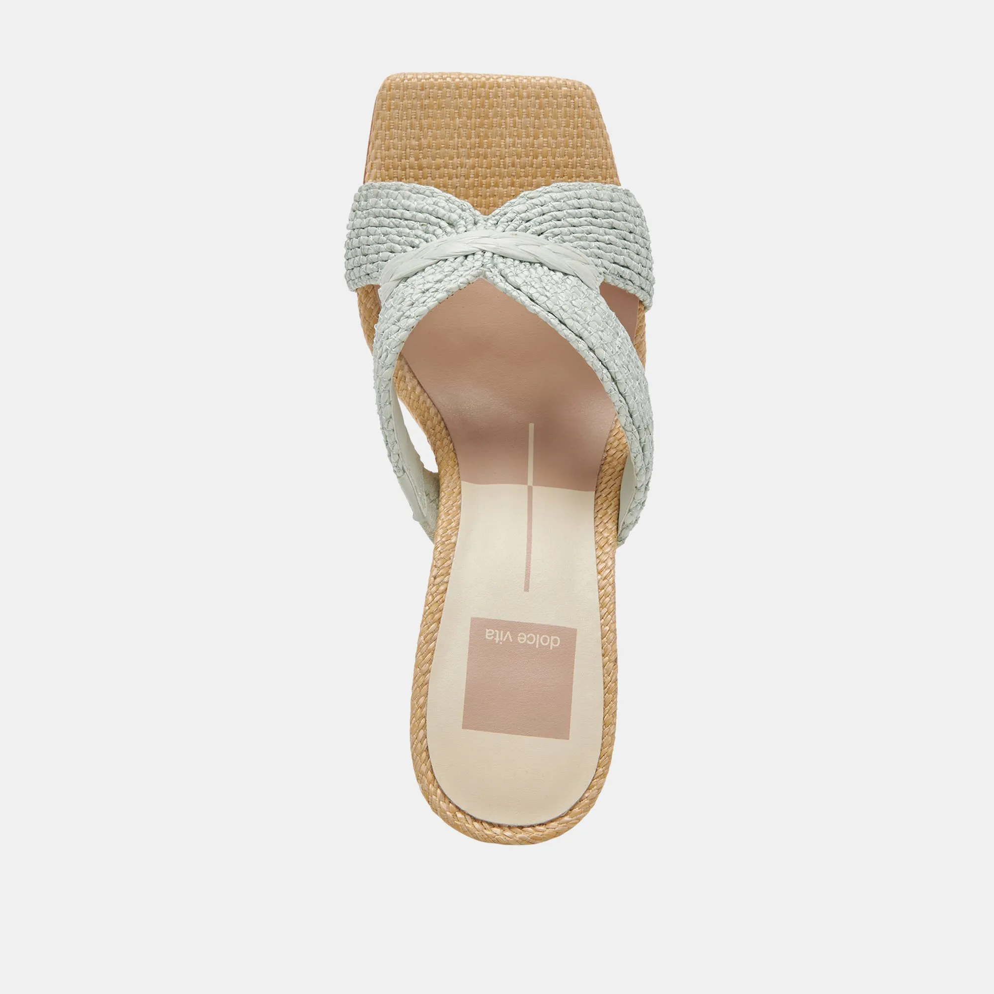 NITRO WIDE HEELS MINT RAFFIA