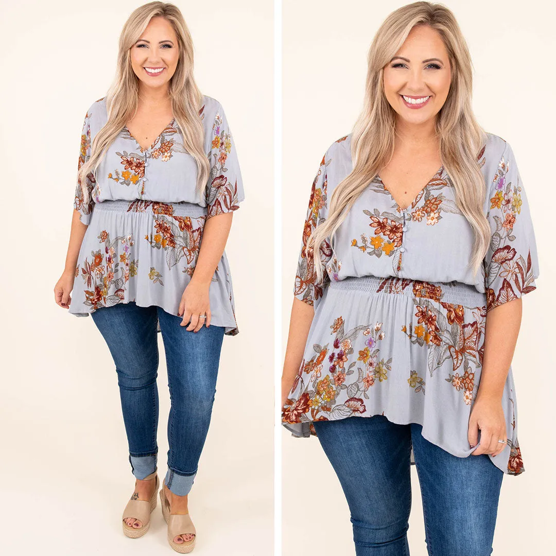 Ode To Love Blouse, Cloudy Grey