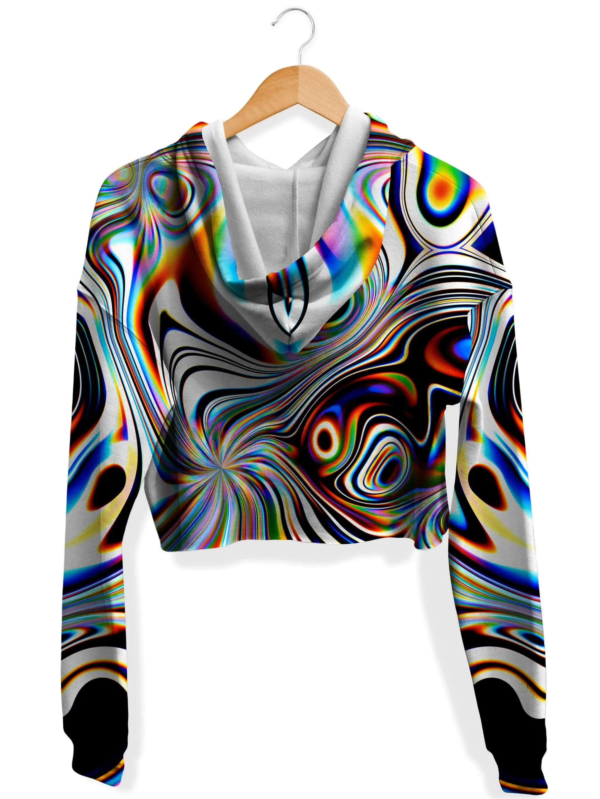 Oil Aura Fleece Crop Hoodie (Clearance)