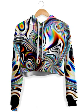 Oil Aura Fleece Crop Hoodie (Clearance)