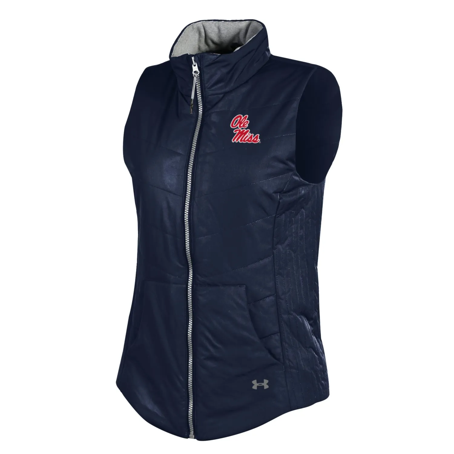 Ole Miss Rebels Under Armour WOMEN Navy ColdGear Storm1 Full-Zip Loose Vest