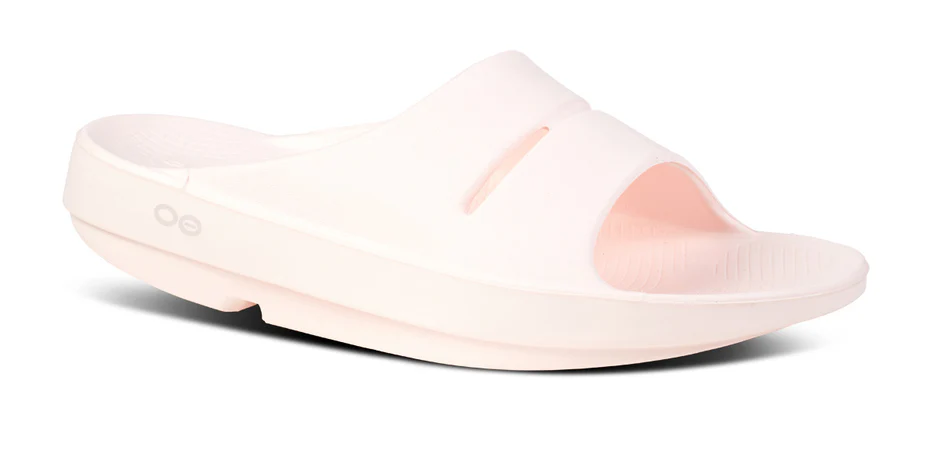 Oofos Women’s OOahh Sport Slide Sandals-Blush