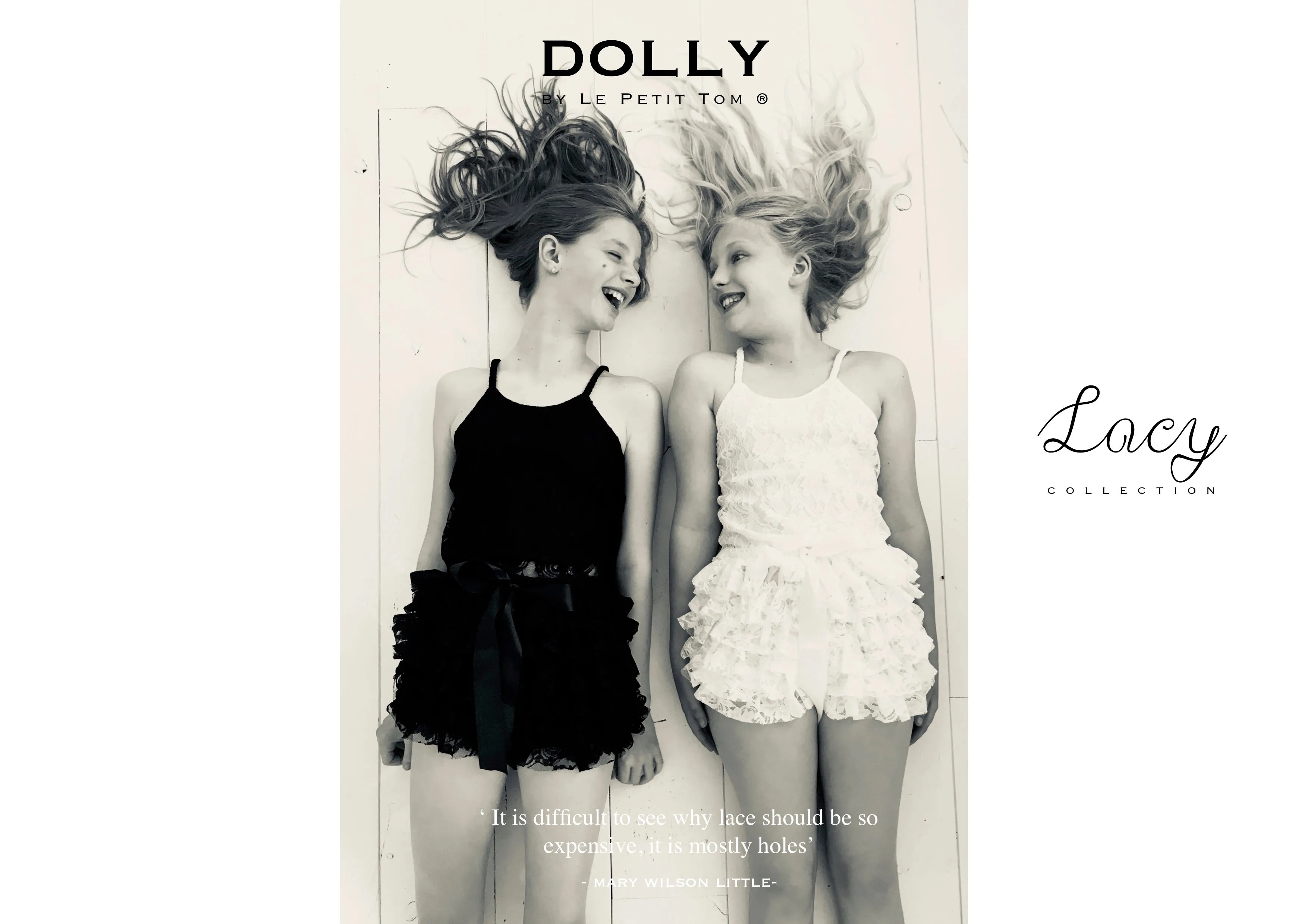 [OUTLET] DOLLY by Le Petit Tom  LACY SPAGHETTI TOP black