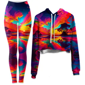 Paradiso Crop Hoodie and Leggings Combo