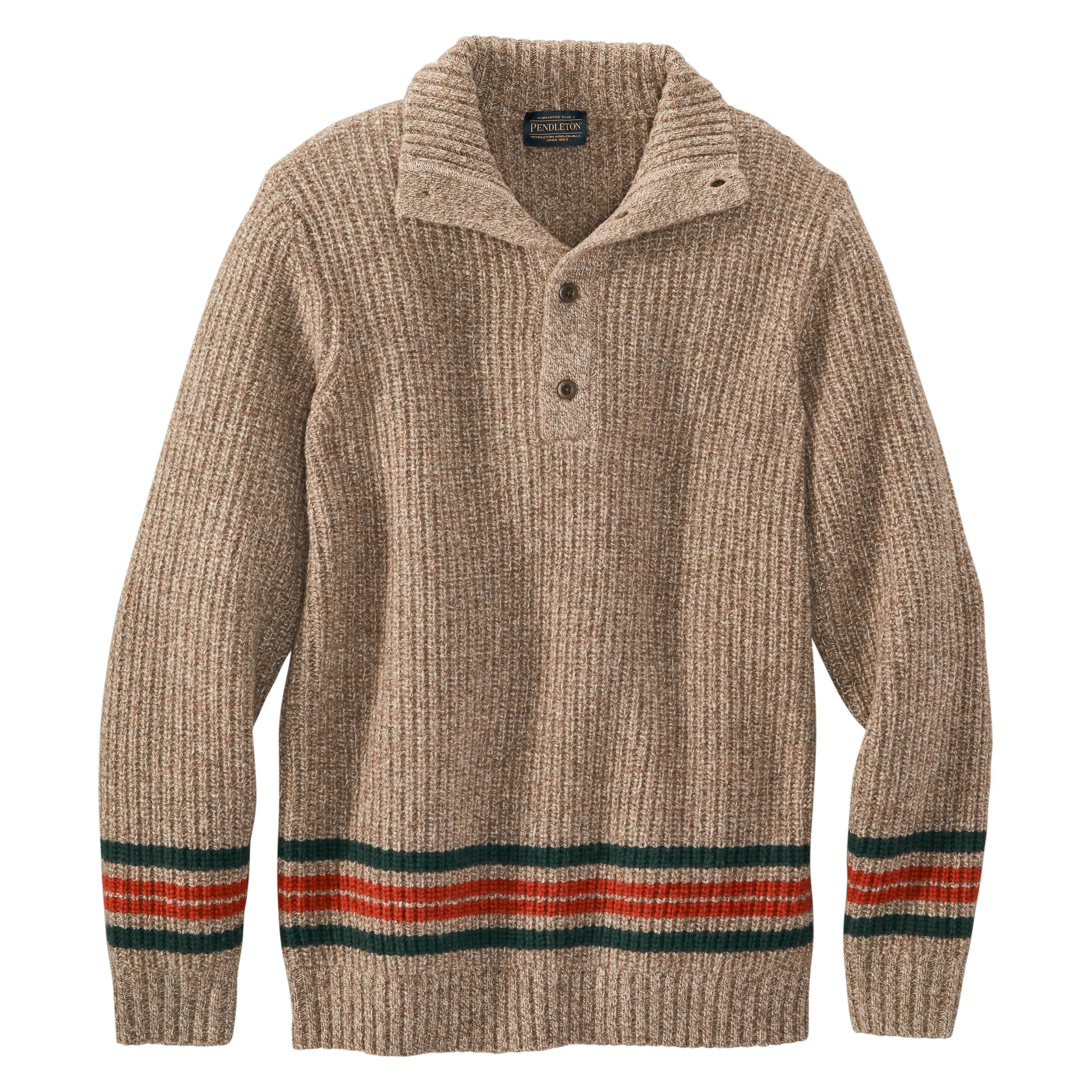 Pendleton Camp Stripe Henley Sweater