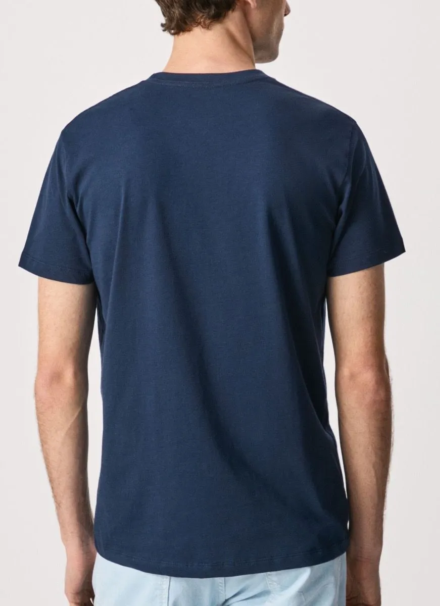 Pepe Jeans Eggo N Retro Logo T-Shirt Navy