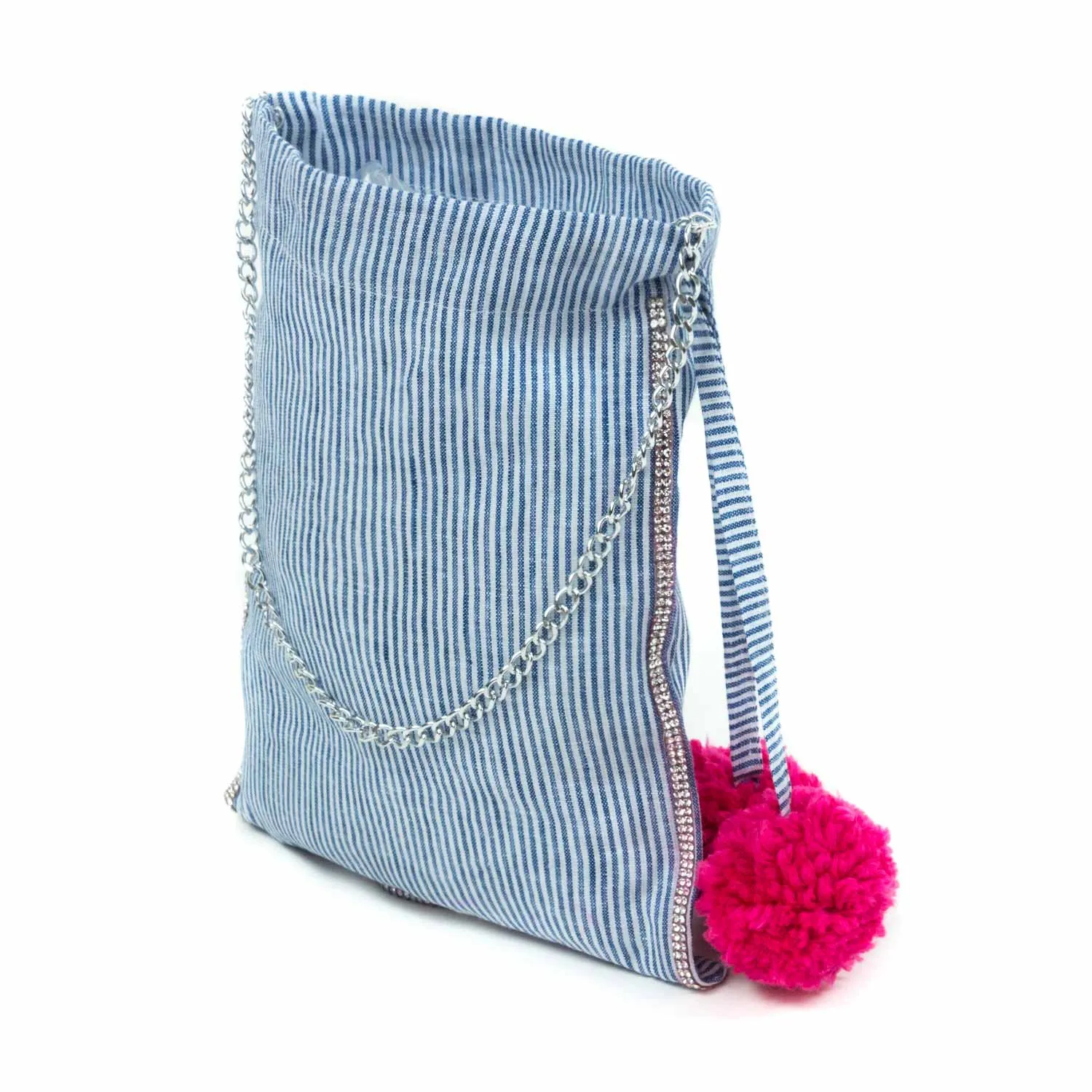 Piccolaludo Handbag With Pom Poms For Girls