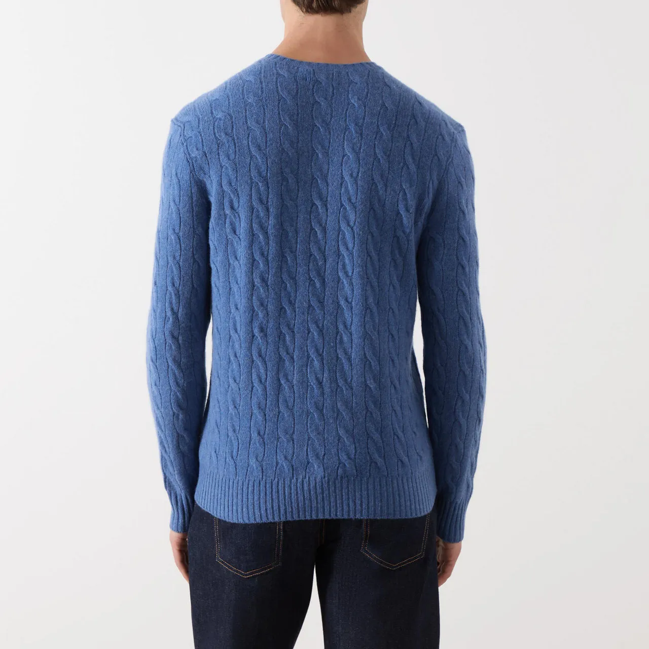 POLO RALPH LAUREN Cable-Knit Logo Sweater - Blue