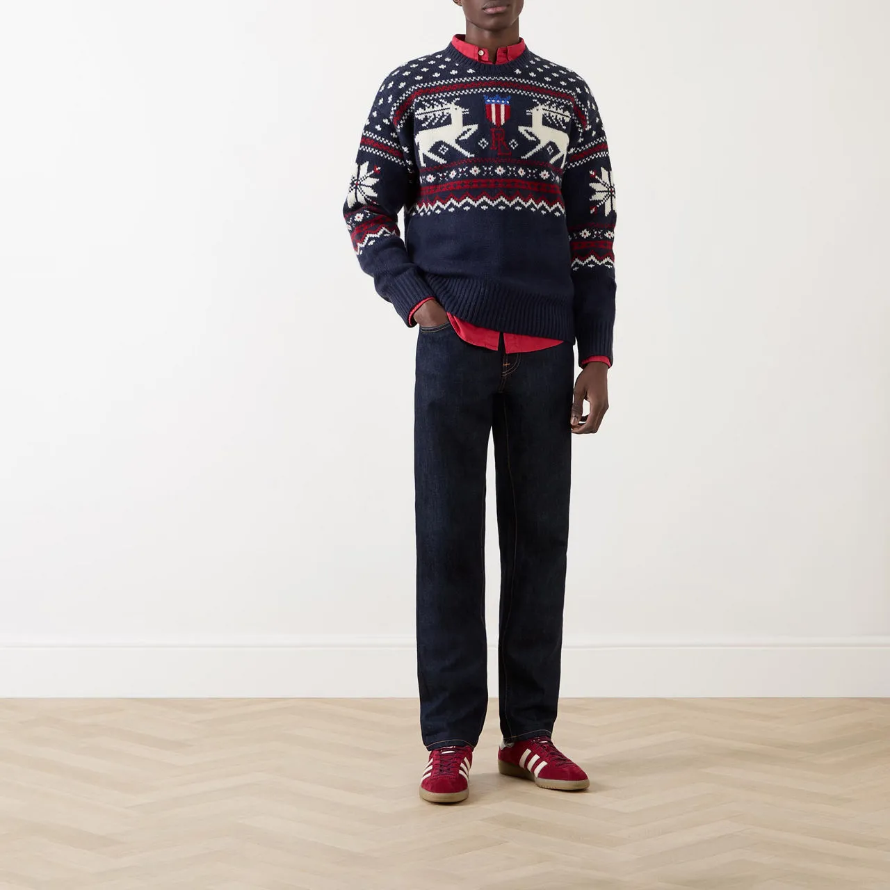 POLO RALPH LAUREN Reindeer Wool Sweater - Navy