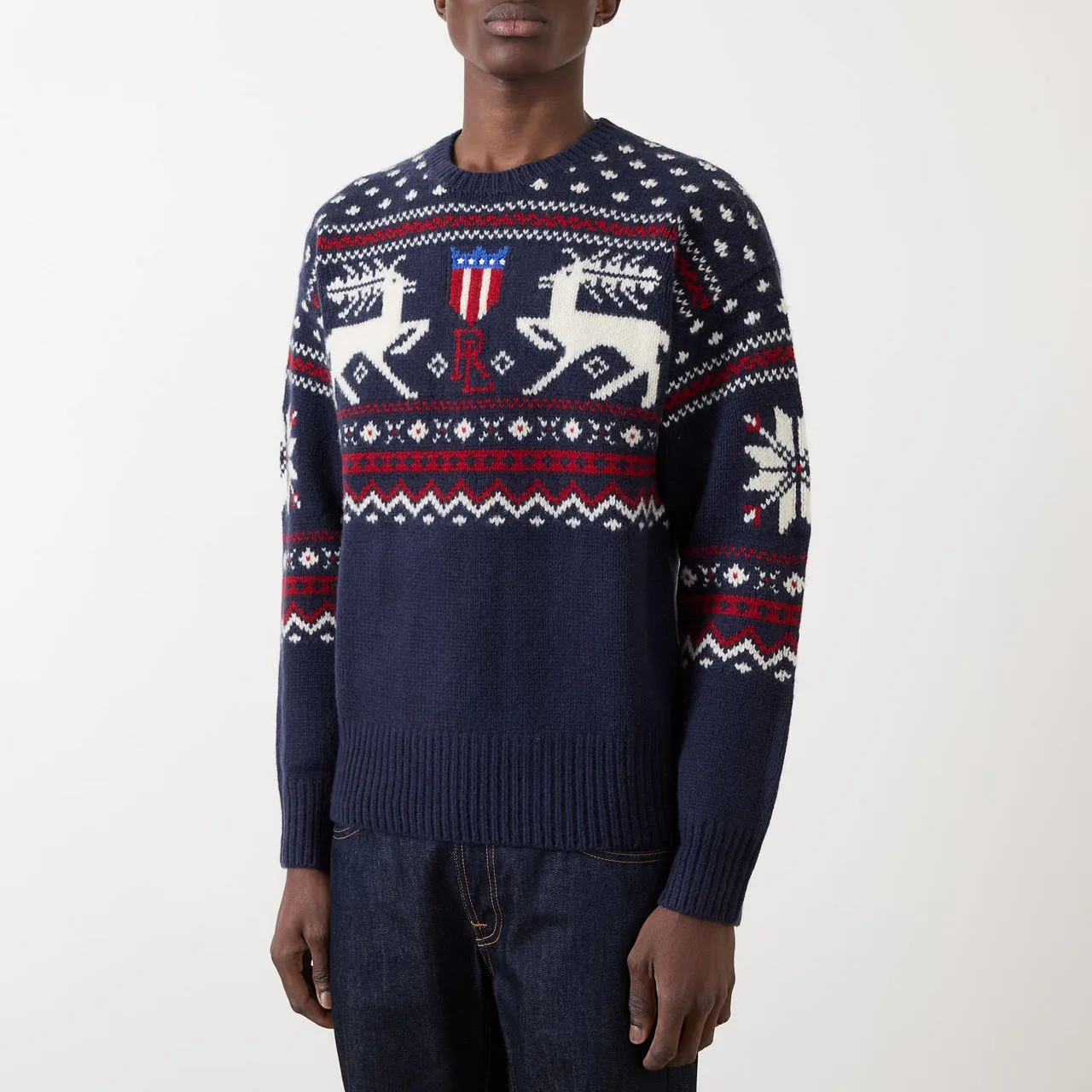 POLO RALPH LAUREN Reindeer Wool Sweater - Navy