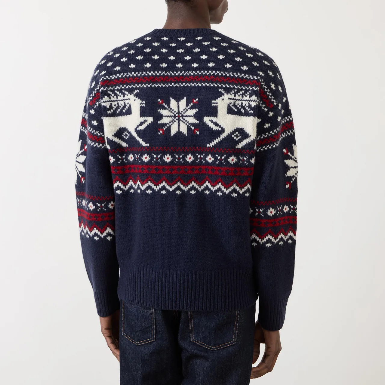 POLO RALPH LAUREN Reindeer Wool Sweater - Navy