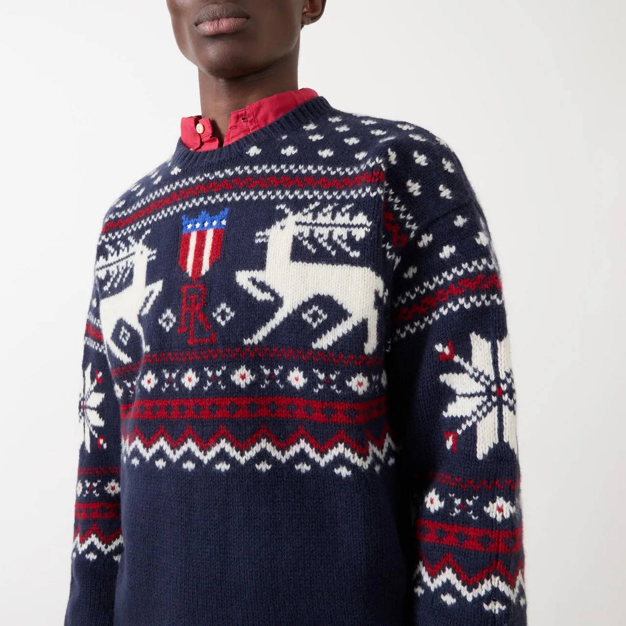 POLO RALPH LAUREN Reindeer Wool Sweater - Navy