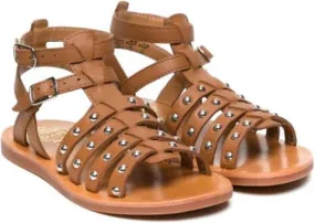 Pom D'api open-toe stud-embellished sandals Brown