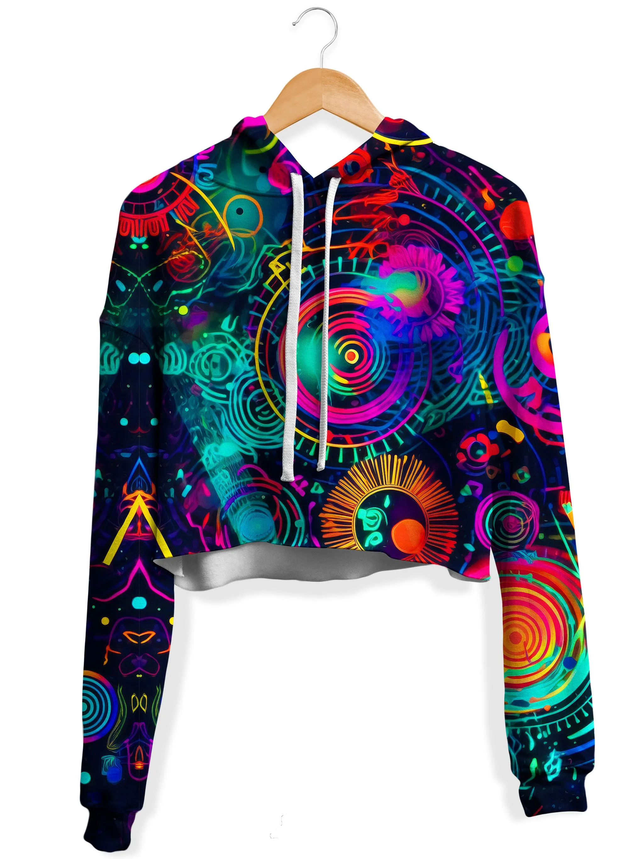 Retro Trip Crop Hoodie and Leggings Combo