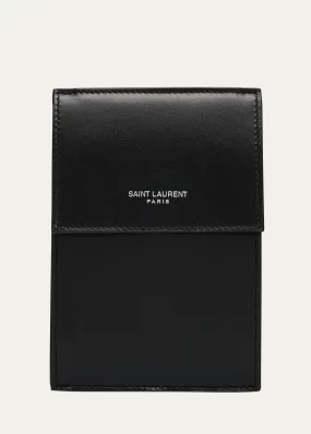 Saint Laurent Men's Mini Crossbody Bag in Leather