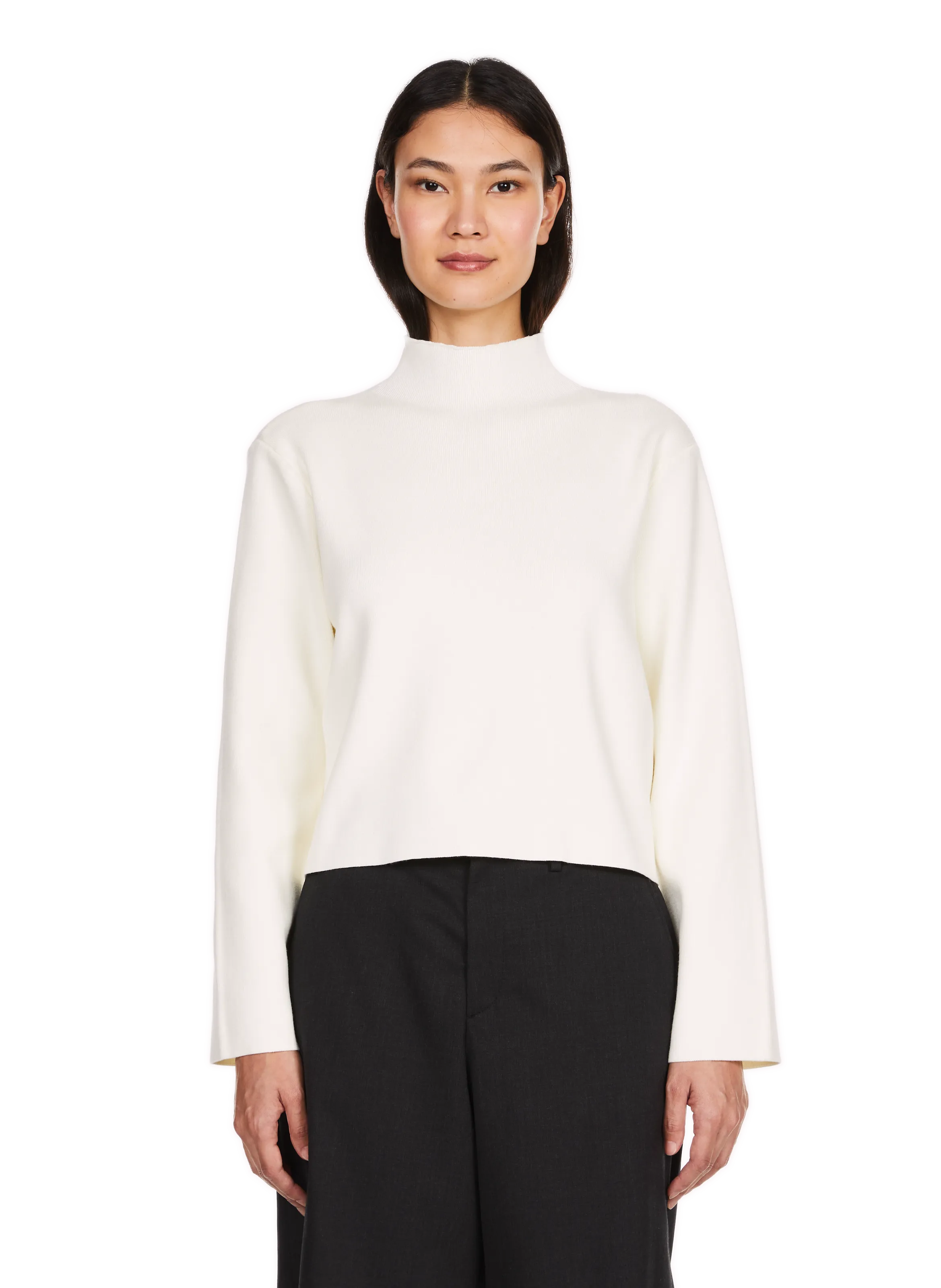 Saison 1865  Short high-neck sweater - Beige