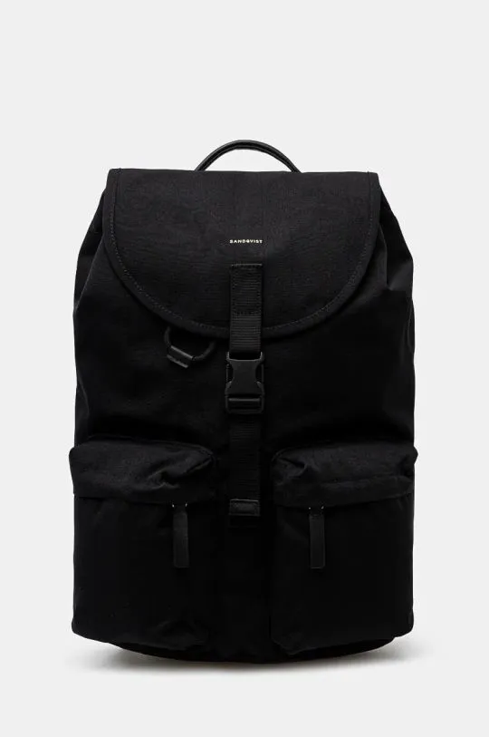 Sandqvist backpack Everyday Rucksack black color smooth SQA2449