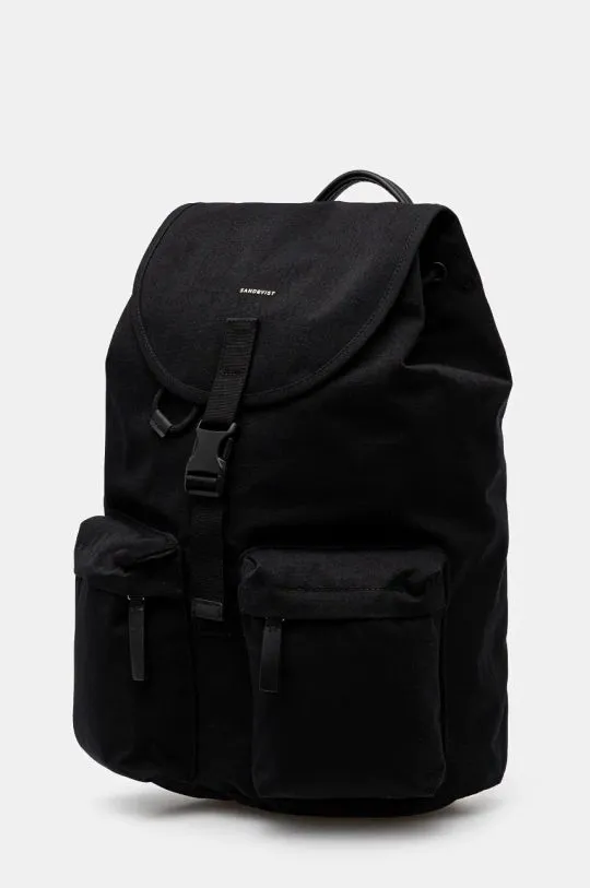 Sandqvist backpack Everyday Rucksack black color smooth SQA2449