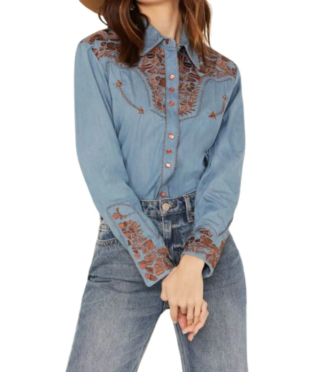 Scully Women's Embroidered Snap Shirt