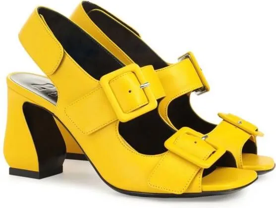 Sergio Rossi SI Rossi 80mm suede sandals Yellow