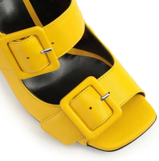 Sergio Rossi SI Rossi 80mm suede sandals Yellow