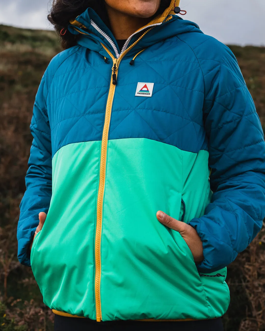 Singletrack Recycled Thermore Insulated Jacket - Corsair Blue/ Jungle Green