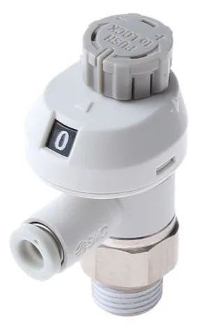 SMC AS2211FS Series Threaded Speed Controller, R 1/8 Male Inlet Port x 6mm Tube Outlet Port