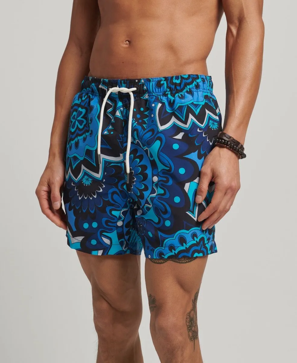 Superdry Summer Print Swim Shorts Psychedelic Blue Print