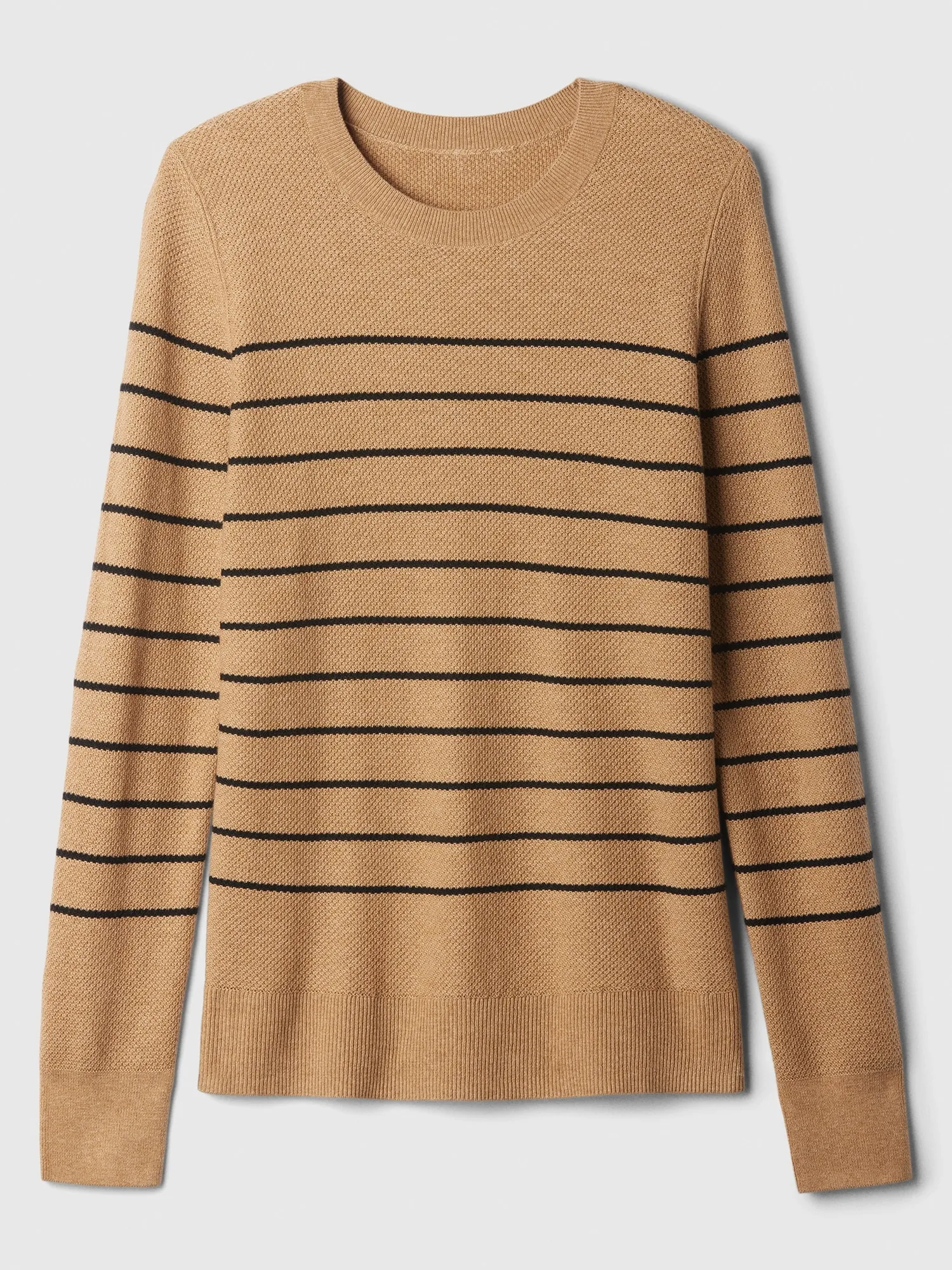 Textured Stripe Crewneck Sweater