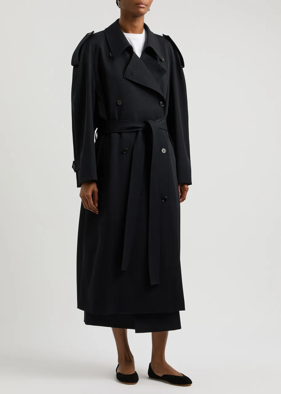 THE ROW Denver wool trench coat 
                         
                     
                