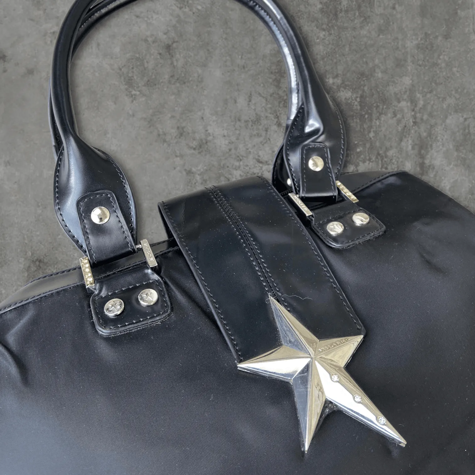 THIERRY MUGLER NYLON STAR HANDBAG