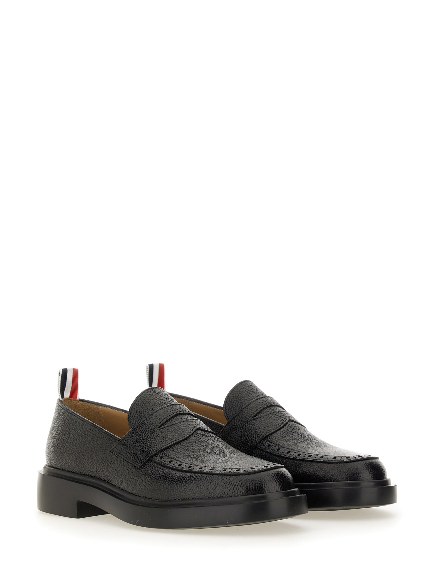 THOM BROWNE    LEATHER PENNY LOAFER