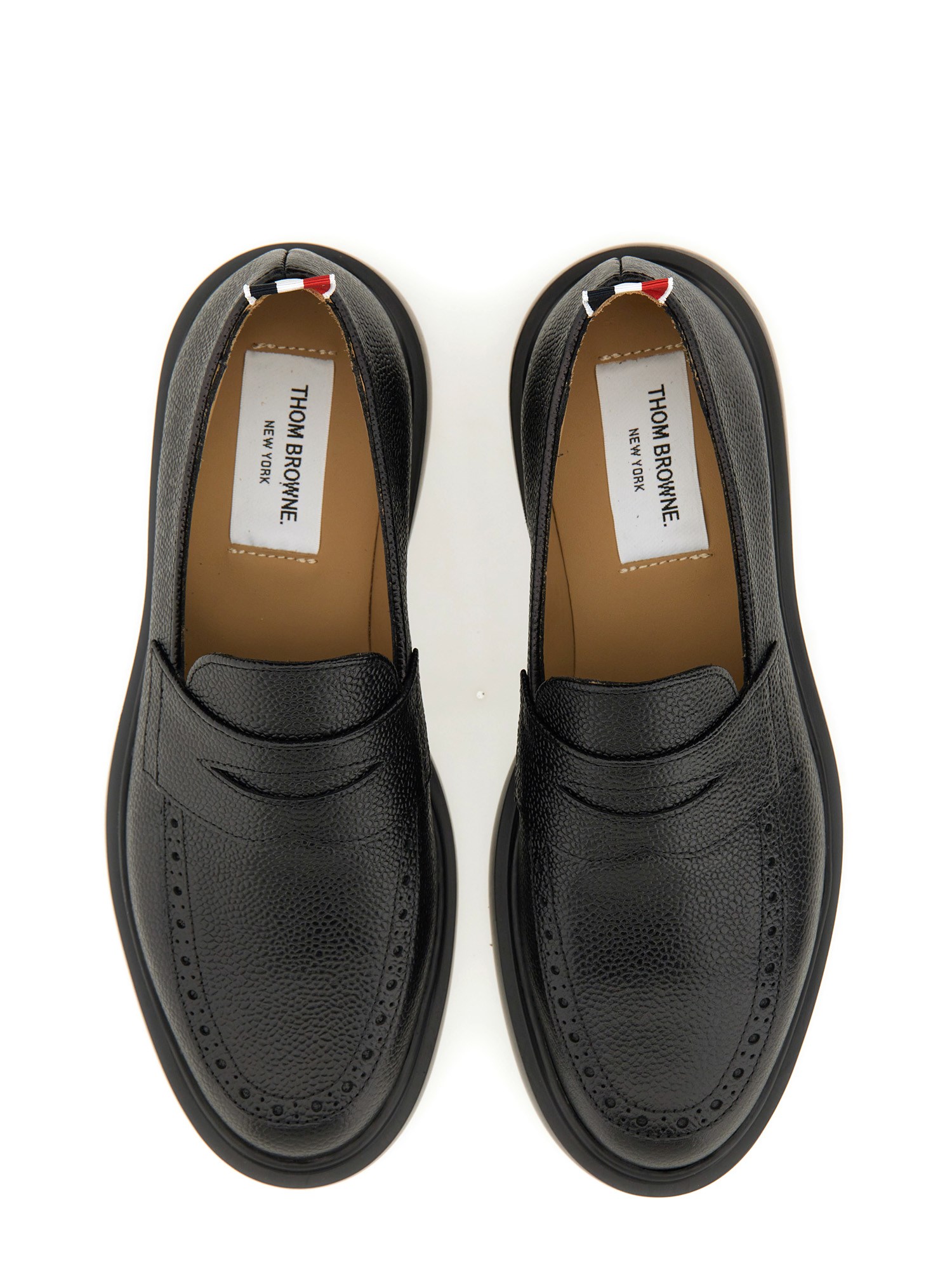 THOM BROWNE    LEATHER PENNY LOAFER