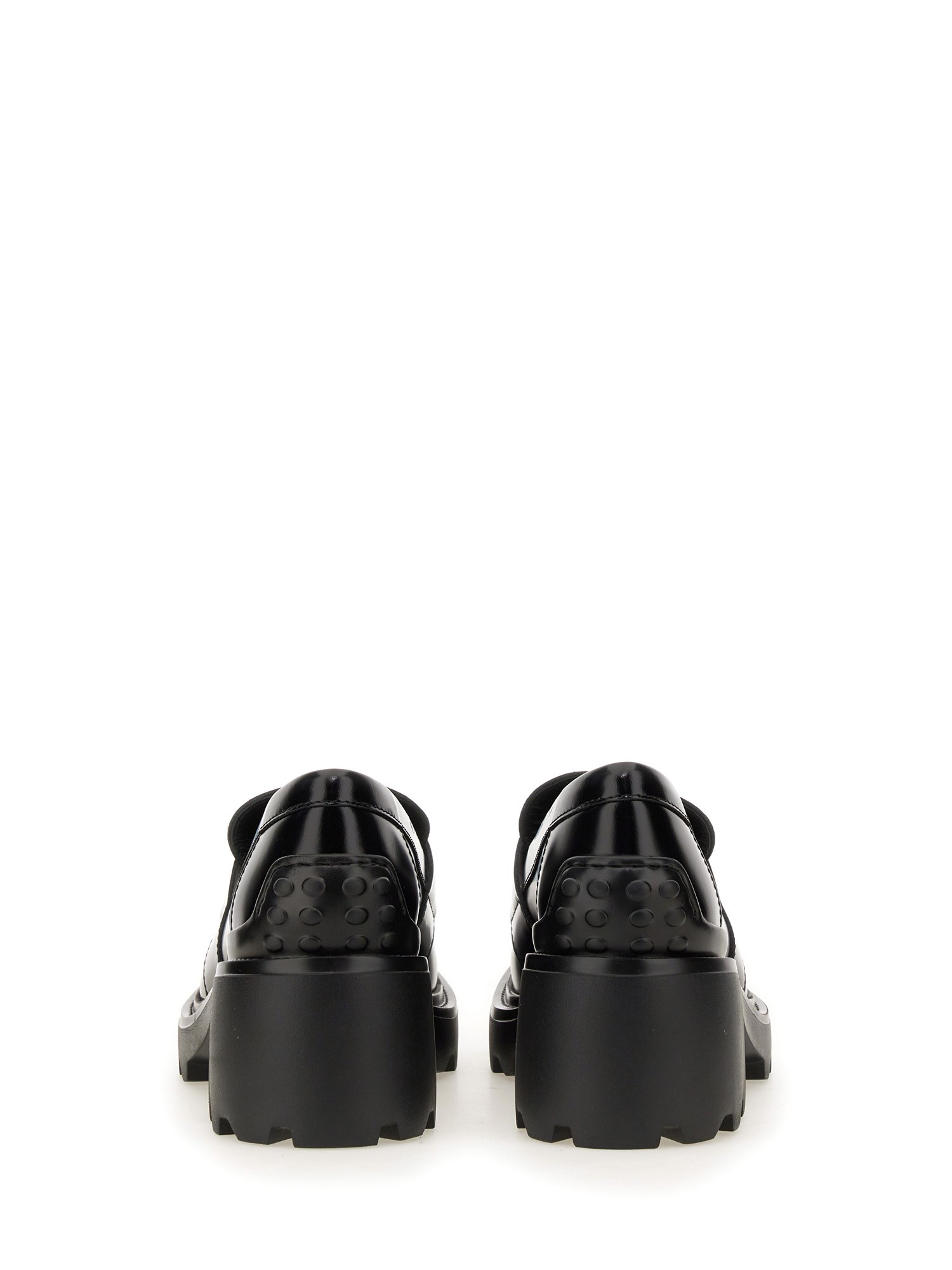 TOD'S    LEATHER LOGO LOAFER