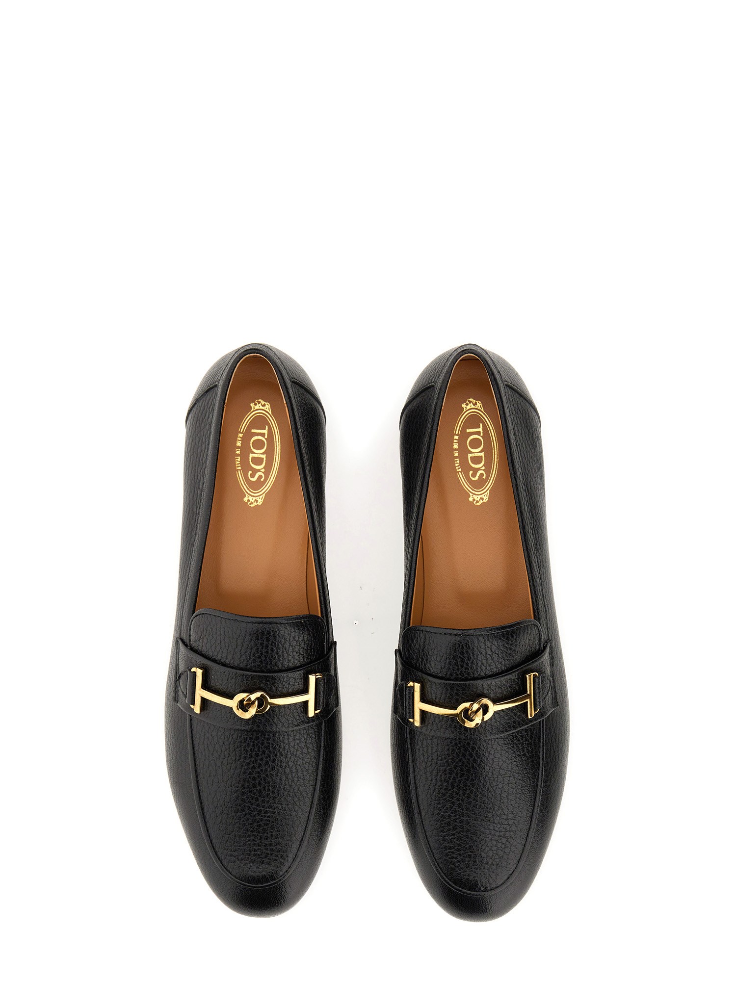 TOD'S    LEATHER T RING LOAFER