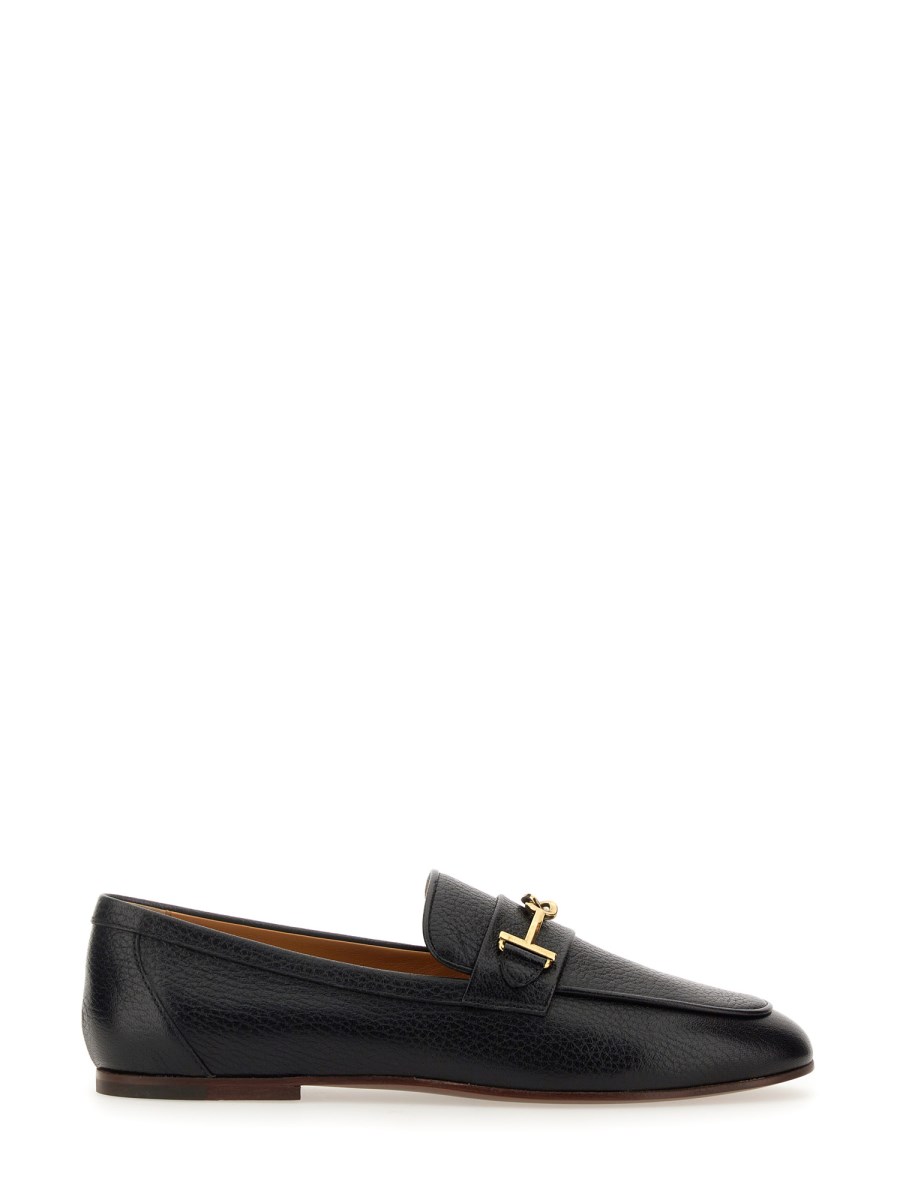 TOD'S    LEATHER T RING LOAFER