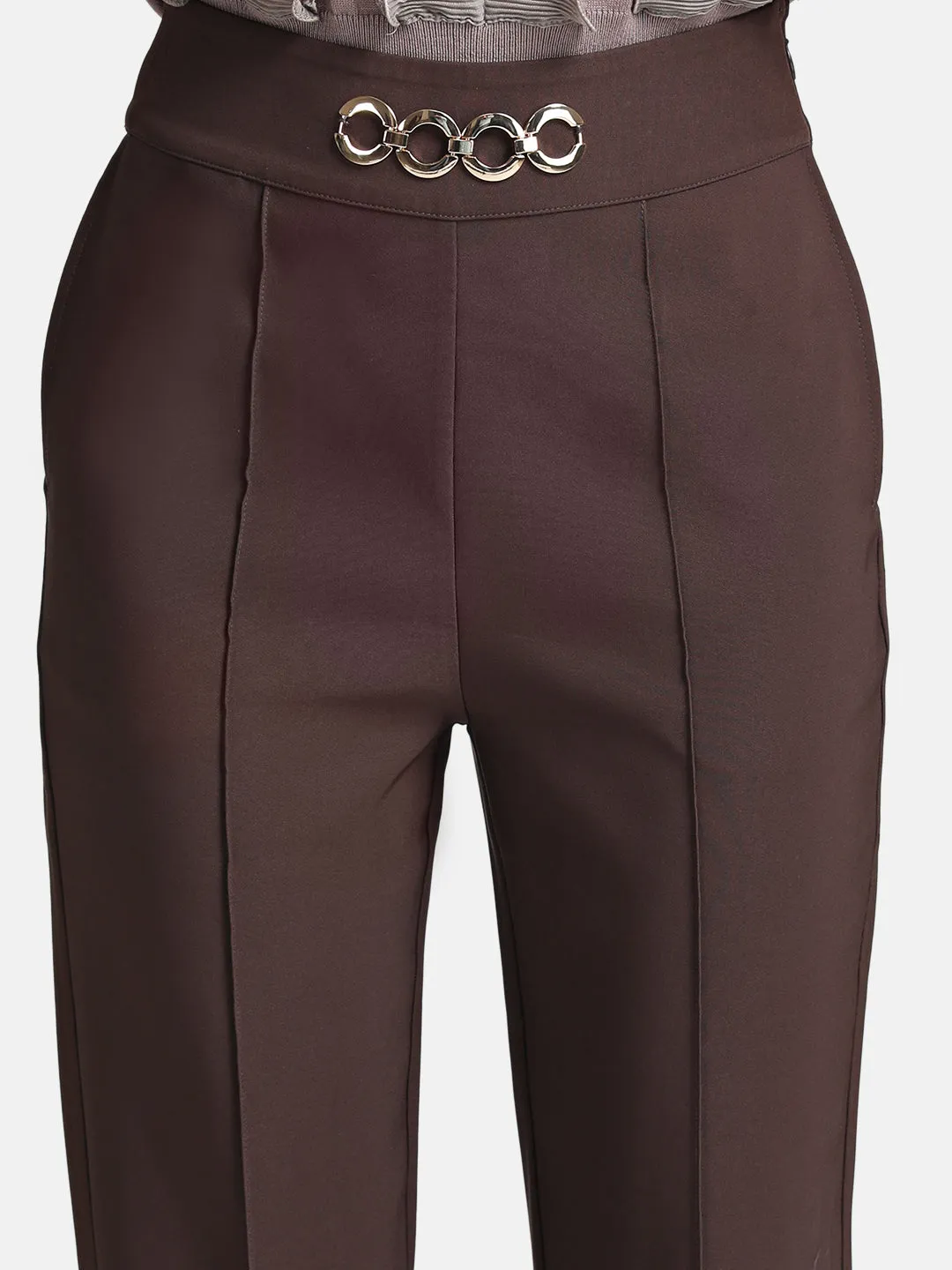 Trouser With Metal Buckle